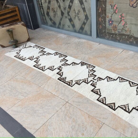 X-Long Oushak (Turkish) Runner Rug (Vintage) 2.3x10.6 - Picture 1 of 9